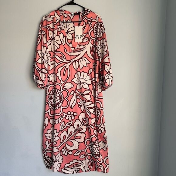 Zara satin floral tunic new with tags - Picture 7 of 8